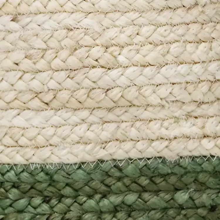 Online Green and Cream Woven Basket with Tassel, 17 in. Baskets & Boxes