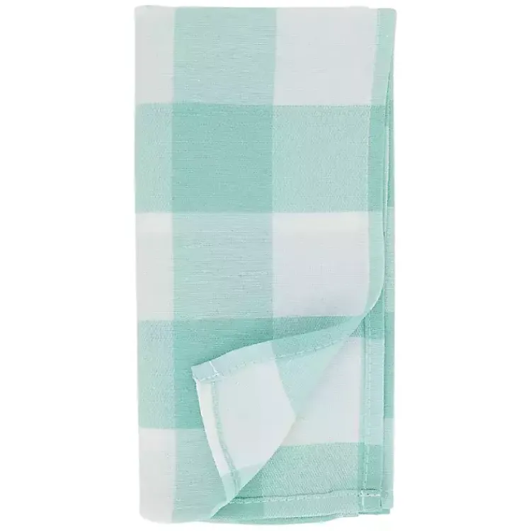 Kirklands Home Table Linens|and White Buffalo Plaid Napkins, Set of 4 Green