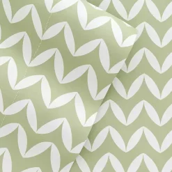 Kirklands Home Bed Sheets|Green and White Chevron 3-pc. Twin Sheet Set