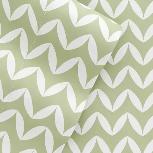 Kirklands Home Bed Sheets|Green and White Chevron 3-pc. Twin Sheet Set