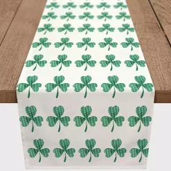 Best Green and White Clover Grid Table Runner, 72 in. St Patricks Day Decorations