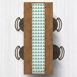 Best Green and White Clover Grid Table Runner, 72 in. St Patricks Day Decorations