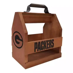 Kirklands Home Outdoor Dining|Green Bay Packers Wooden Condiment Caddy Brown