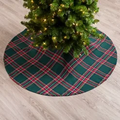 Best Classic Plaid Christmas Tree Skirt Christmas Tree Skirts & Collars