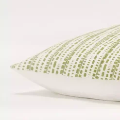 Best Green Dash Print Throw Pillow Pillows