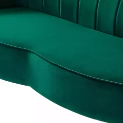 Kirklands Home Sofas & Loveseats|Donata Velvet Tufted Loveseat Green