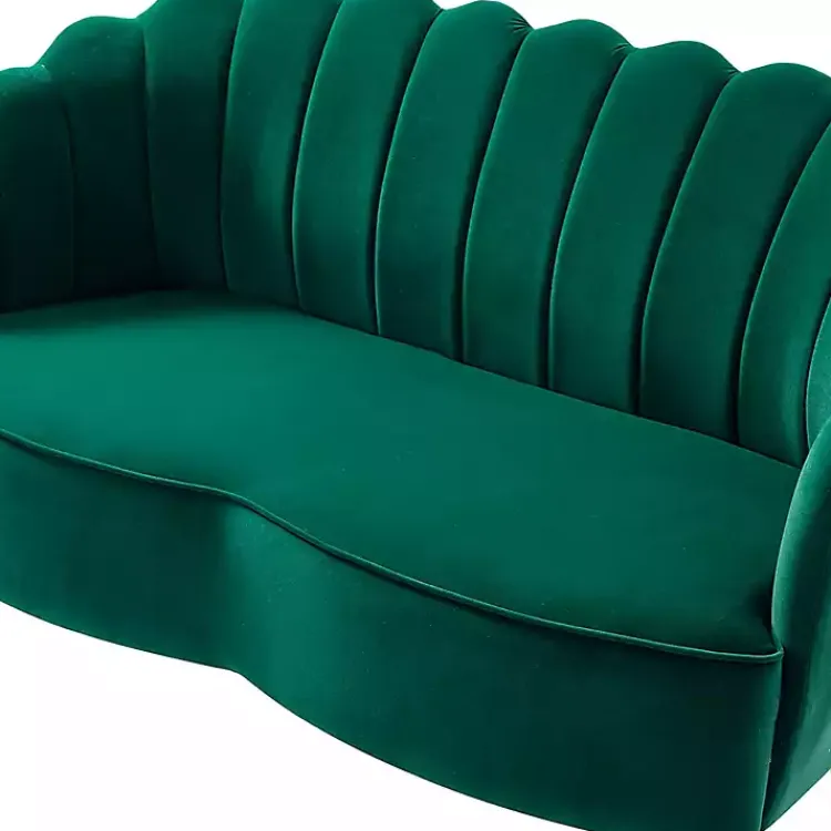 Kirklands Home Sofas & Loveseats|Donata Velvet Tufted Loveseat Green