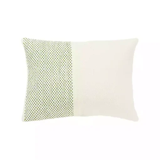 Sale Green Dotted Colorblock Throw Pillow Pillows
