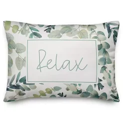 Kirklands Home Outdoor Cushions & Pillows|Eucalyptus Relax Outdoor Pillow Green