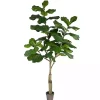 Discount Green Fiddle Leaf Tree in Distressed Pot Trees & Topiaries
