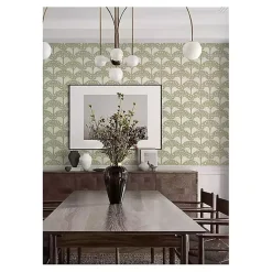 Kirklands Home Wall Murals & Wallpaper|Green Flowering Trees Peel & Stick Wallpaper