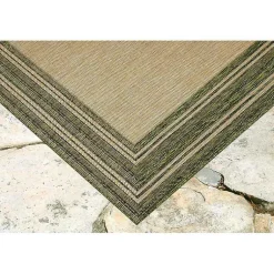 Kirklands Home Outdoor Rugs|Green Framed Border Outdoor Area Rug, 7x9