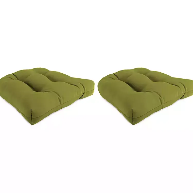 Kirklands Home Outdoor Cushions & Pillows|French Edge 2-pc. Outdoor Wicker Cushion Set Green