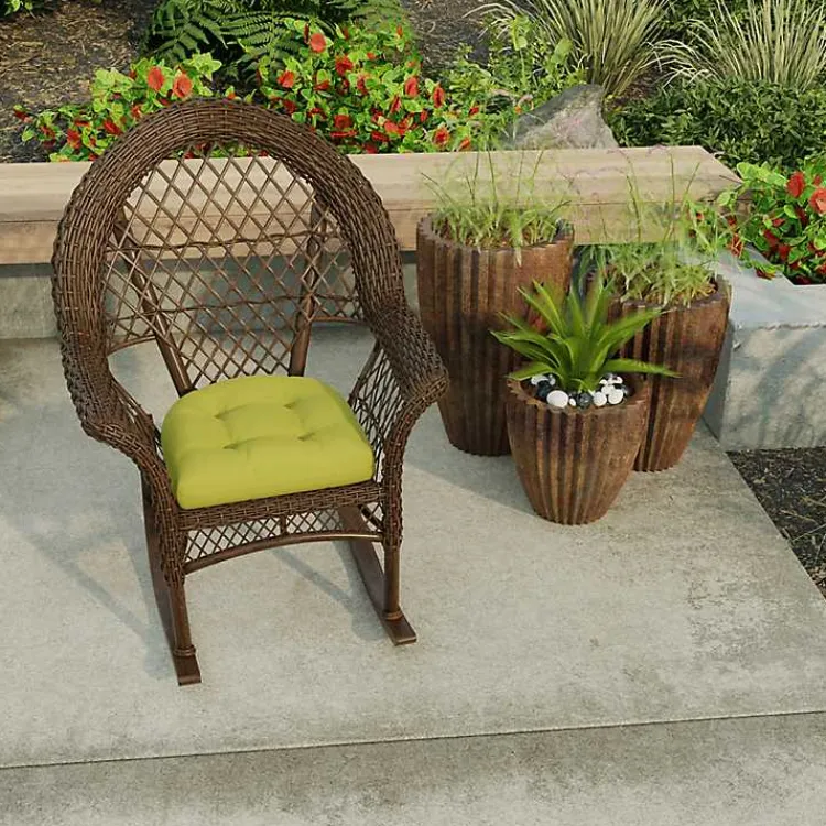 Kirklands Home Outdoor Cushions & Pillows|French Edge 2-pc. Outdoor Wicker Cushion Set Green