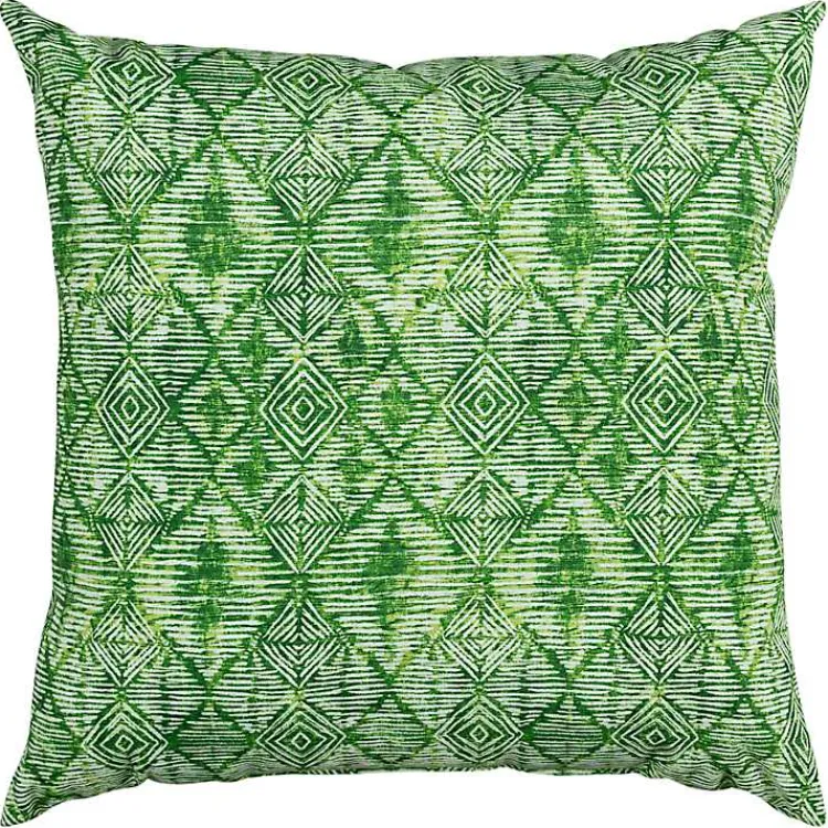Kirklands Home Outdoor Cushions & Pillows|Geometric Diamonds Outdoor Pillow, 22 in. Green