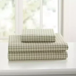 Kirklands Home Bed Sheets|Gingham 3-pc. Full Sheet Set Green