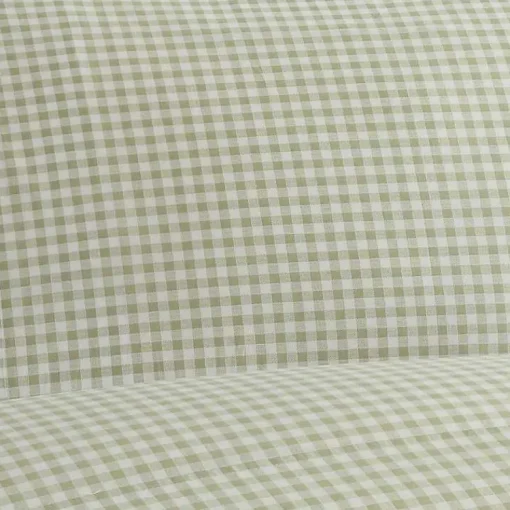 Kirklands Home Bed Sheets|Gingham 3-pc. Full Sheet Set Green