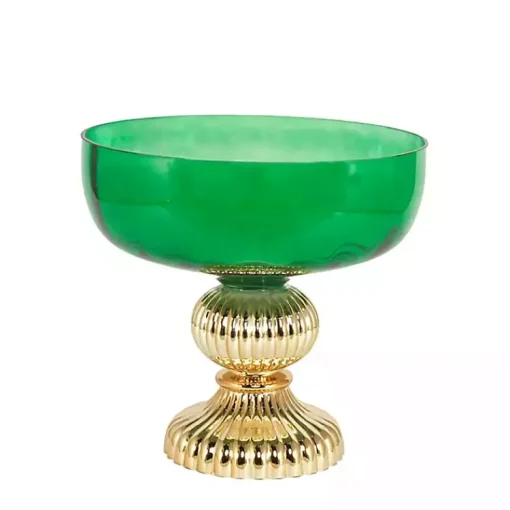 Best Glass Vase with Gold Pedestal Base, 12 in. Vases