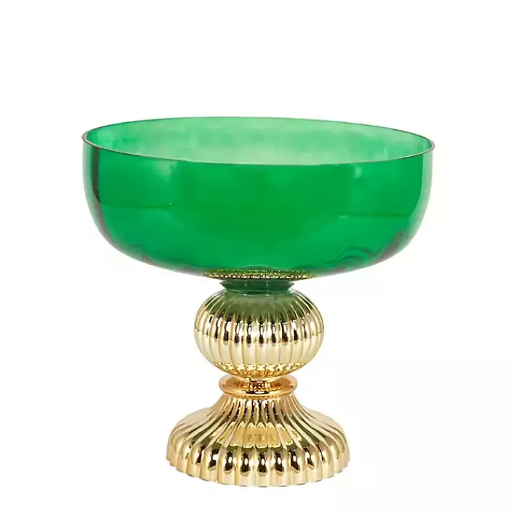 Best Glass Vase with Gold Pedestal Base, 12 in. Vases