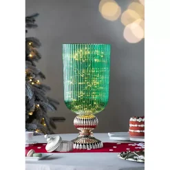 Outlet Glass Vase with Gold Pedestal Base, 20 in. Vases