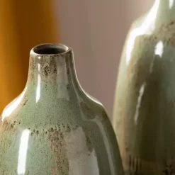Clearance Glazed Ceramic Vases, Set of 2 Vases