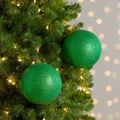 Glitter Ball 2-pc. Ornament Set, 6 in. Christmas Ornaments