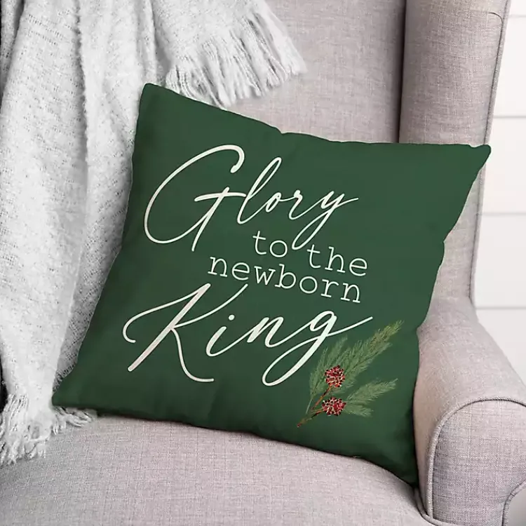 Outlet Glory to the Newborn King Christmas Pillow Pillows