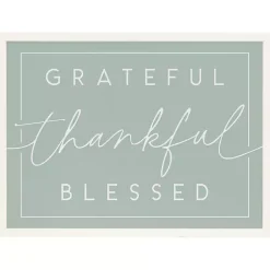 Grateful Thankful Framed Wall Plaque Fall