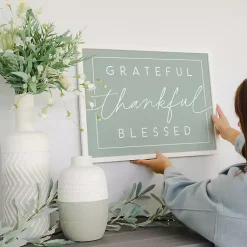 Grateful Thankful Framed Wall Plaque Fall