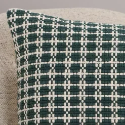 Hot Green Hemlock Woven Pillow Pillows