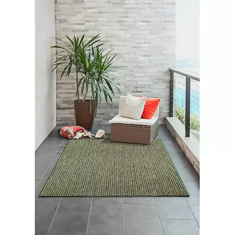 Kirklands Home Outdoor Rugs|Intertwine Indoor/Outdoor Area Rug, 7x9 Green