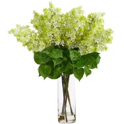 New Lilac Arrangement in Glass Vase Arrangements & Greenery
