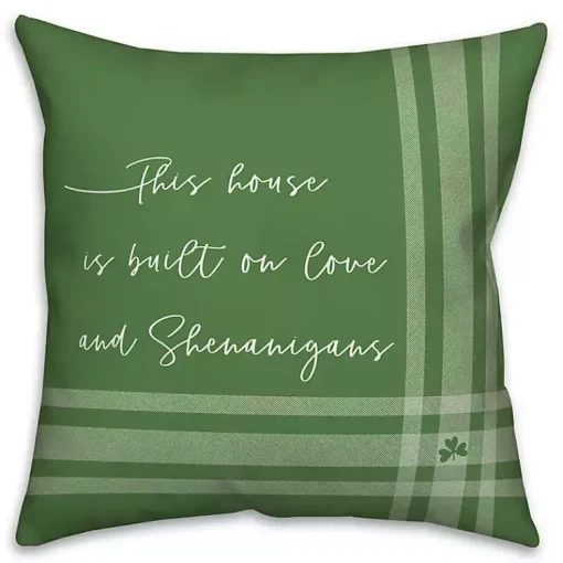 Sale Green Love and Shenanigans Pillow St Patricks Day Decorations