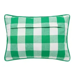 Online Green Luck Clovers Plaid Pillow Pillows