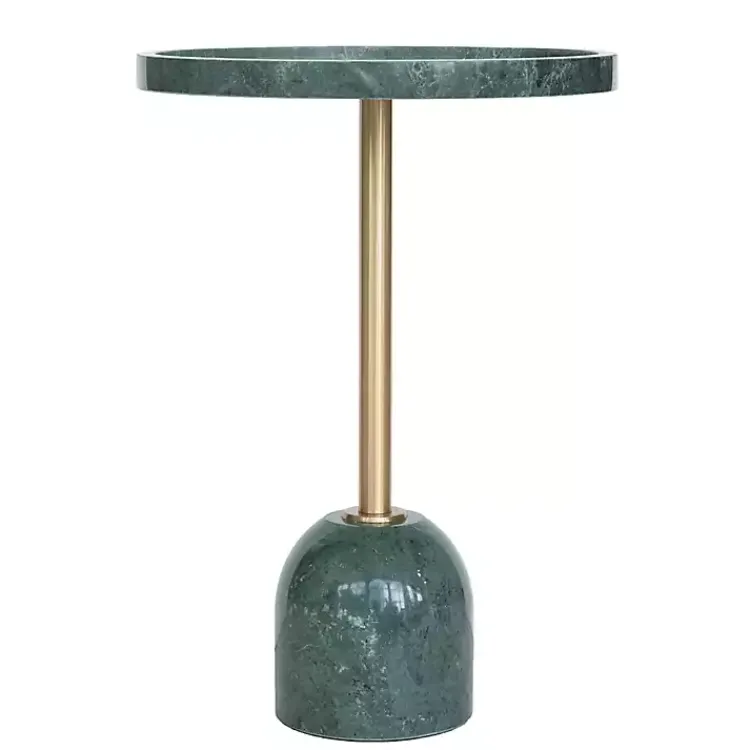 Kirklands Home Accent & End Tables|Marble & Gold Cocktail Table Green
