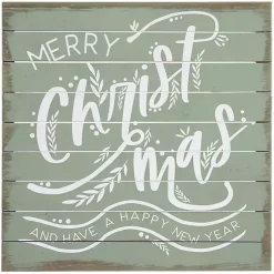 Merry Christmas Wood Slat Wall Plaque Christmas Art & Wall Decor