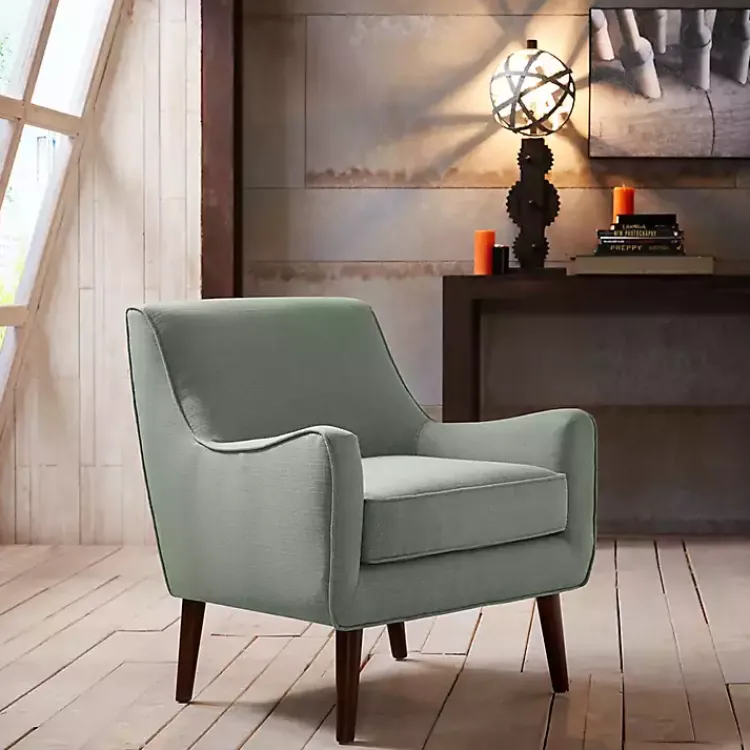 Kirklands Home Accent Chairs|Mid-Century Modern Accent Chair Green