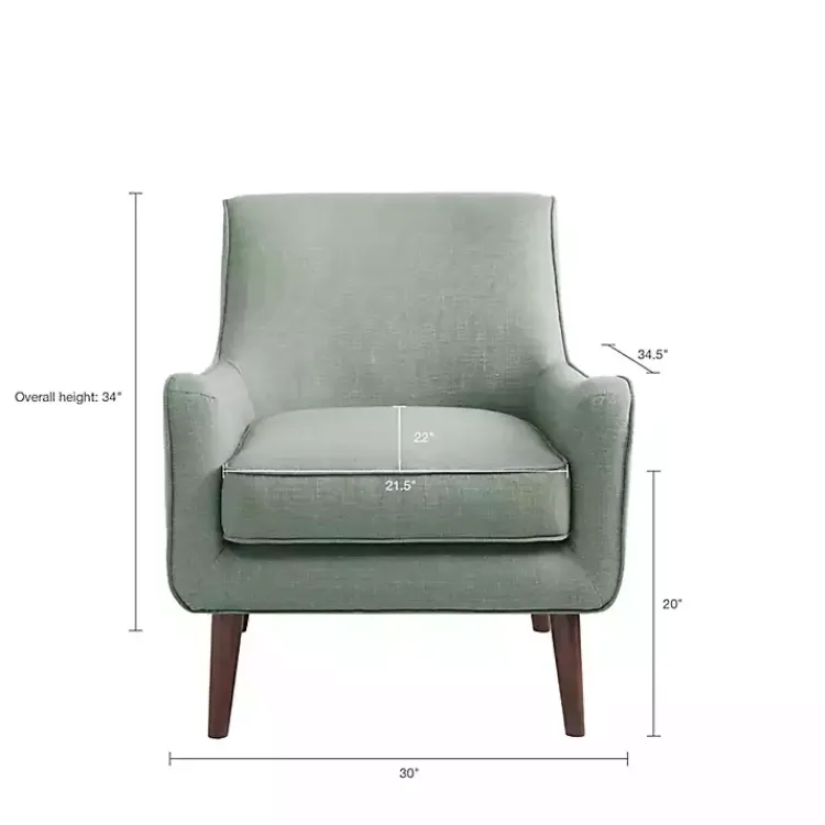 Kirklands Home Accent Chairs|Mid-Century Modern Accent Chair Green