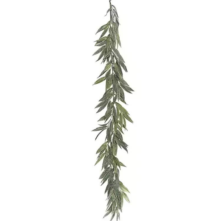 Outlet Muddy White Willow Garland, 72 in. Arrangements & Greenery