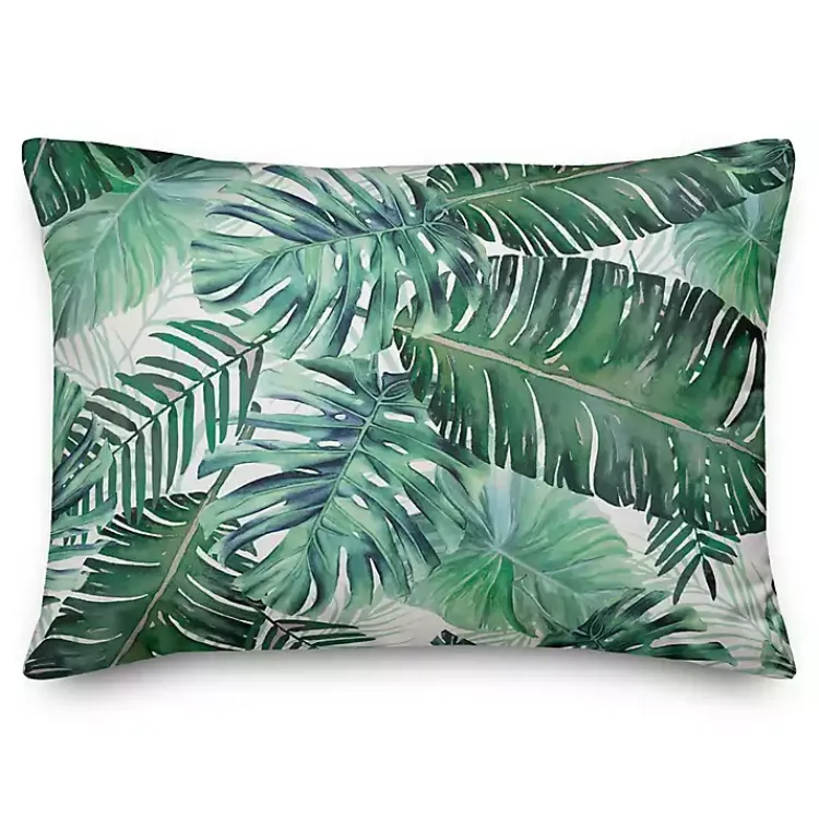 Kirklands Home Outdoor Cushions & Pillows|Palm Outdoor Accent Pillow Green