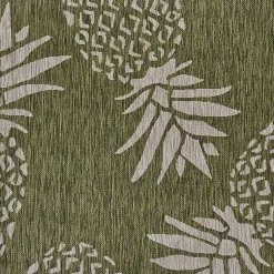 Kirklands Home Outdoor Rugs|Pineapple Indoor/Outdoor Area Rug, 5x7 Green
