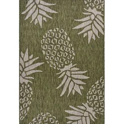 Kirklands Home Outdoor Rugs|Green Pineapple Outdoor Area Rug, 7x9