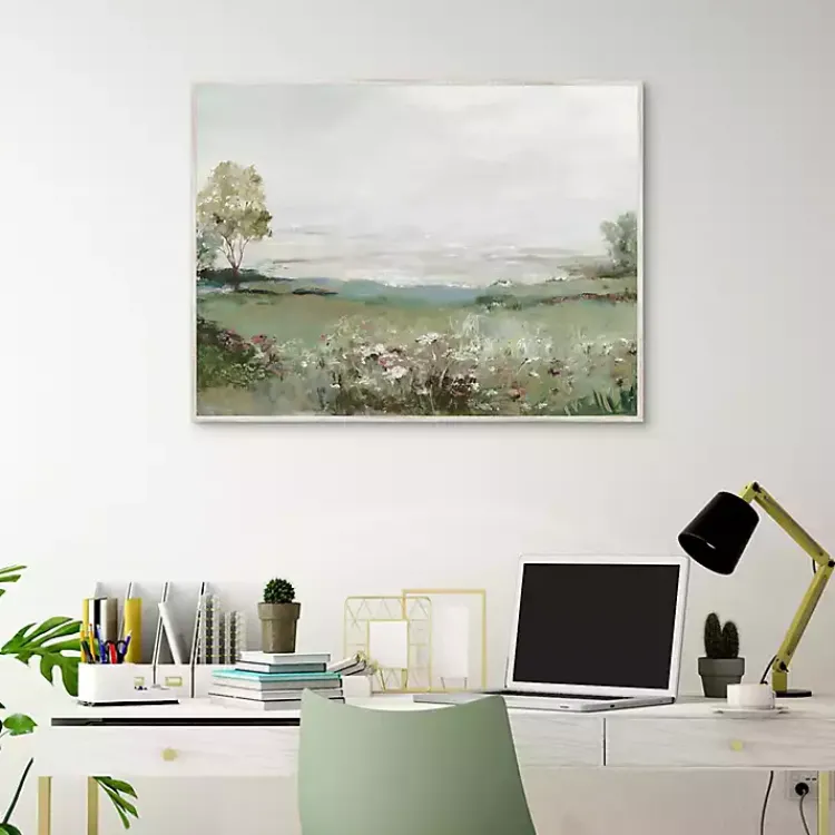 Kirklands Home Canvas Art|Green Prairie Field Framed Canvas Art Print