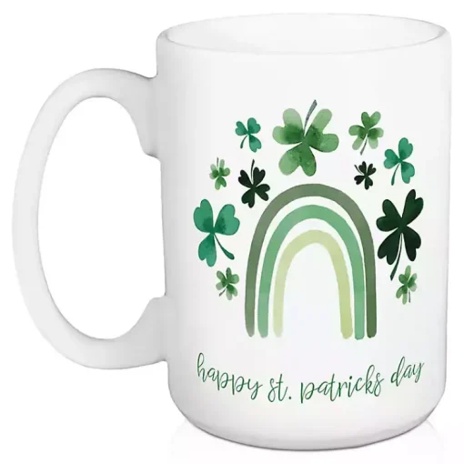 Kirklands Home Glassware & Drinkware|Green Rainbow St. Patrick's Day Mugs, Set of 2