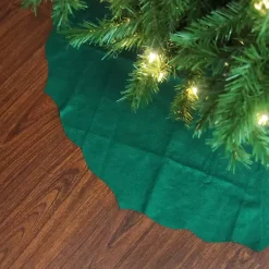 Clearance Scalloped Christmas Tree Skirt, 48 in. Christmas Tree Skirts & Collars
