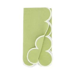 Kirklands Home Table Linens|Scalloped Edge Napkins, Set of 4 Green