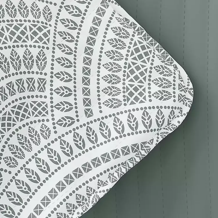 Kirklands Home Quilts|Green Scalloped Reversible 2-pc. Twin Quilt Set