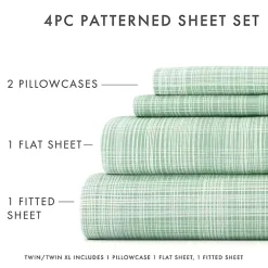 Kirklands Home Bed Sheets|Soft Thatch 3-pc. Twin Sheet Set Green