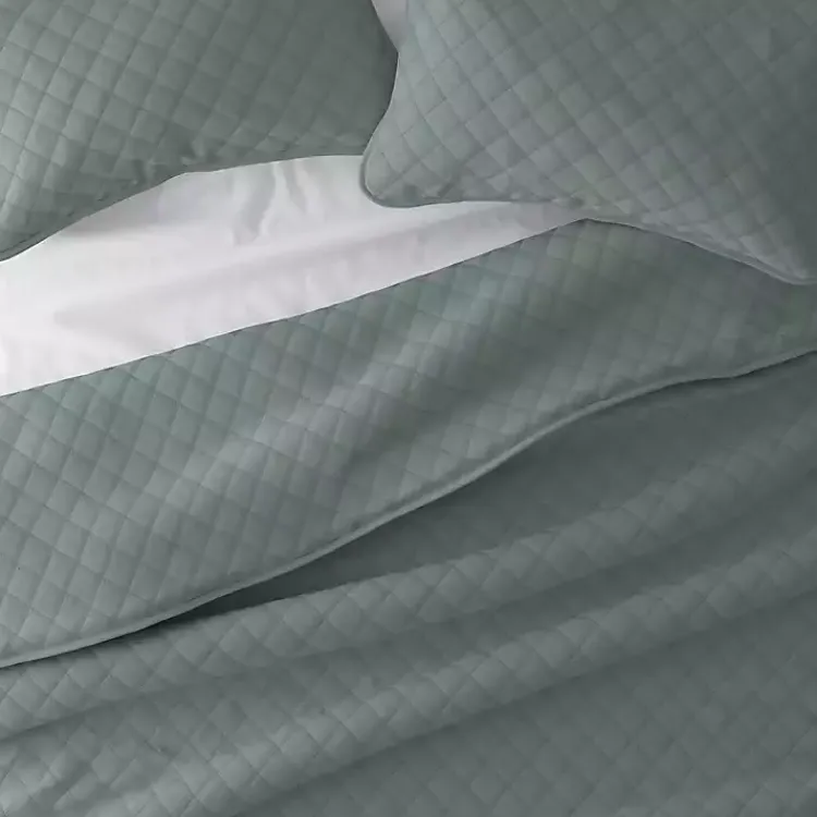 Kirklands Home Quilts|Stitched Diamond 2-pc. Twin Quilt Set Green