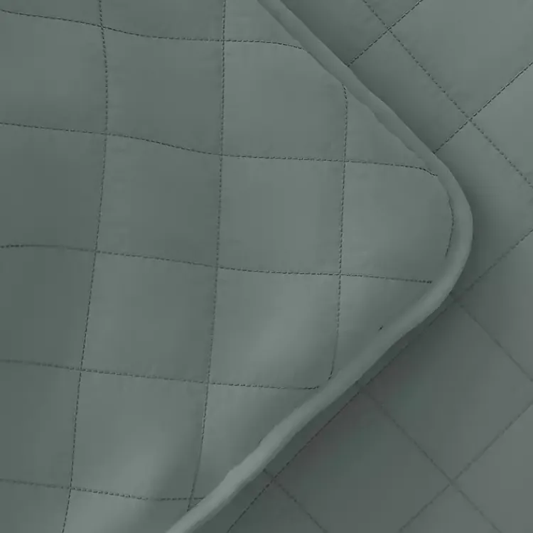 Kirklands Home Quilts|Stitched Diamond 2-pc. Twin Quilt Set Green